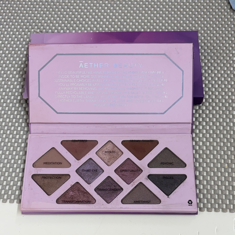Aether Beauty Amethyst Crystal Eyeshadow Palette